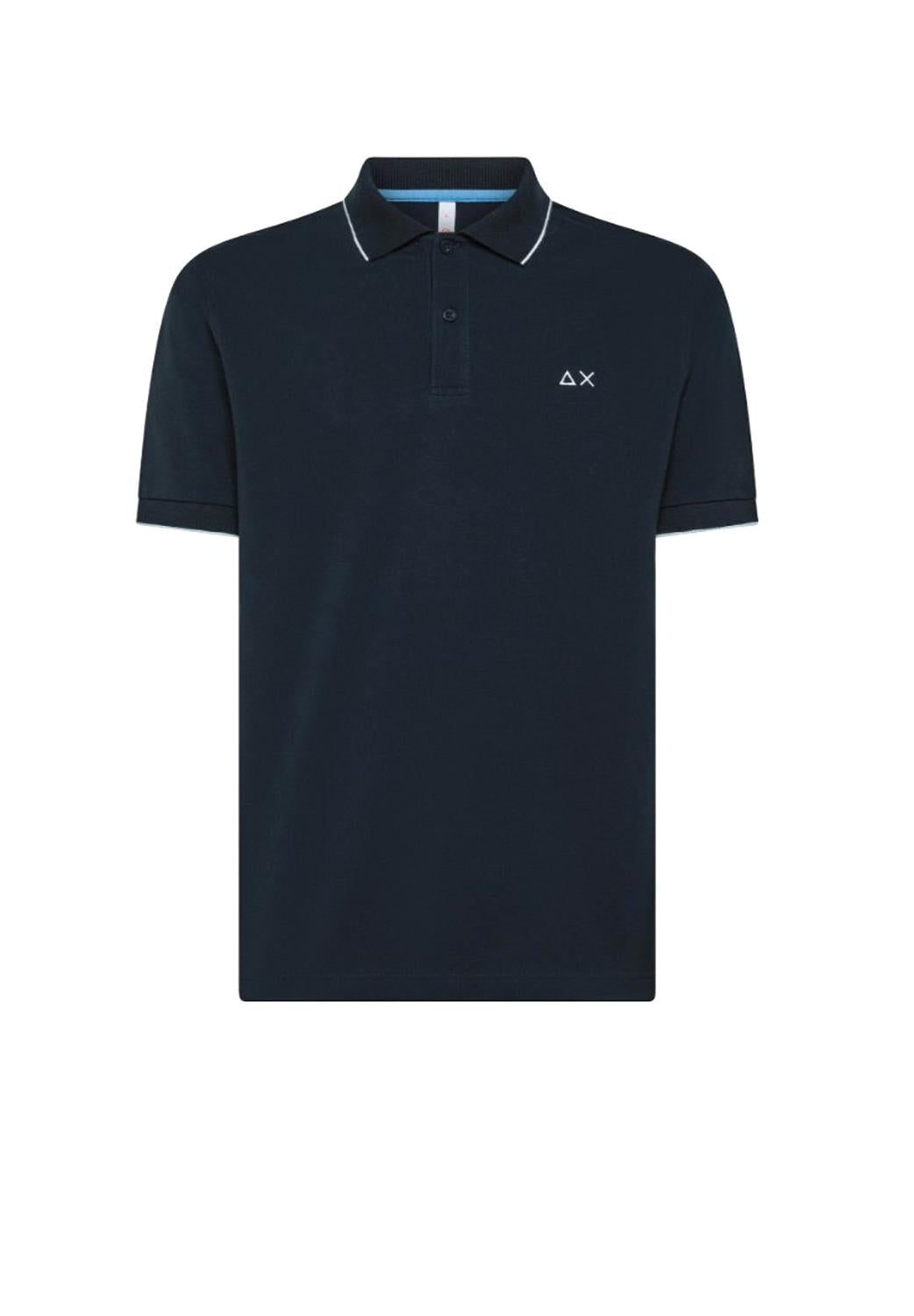  Sun 68 Polo Pique' Navy Blue Uomo - 1
