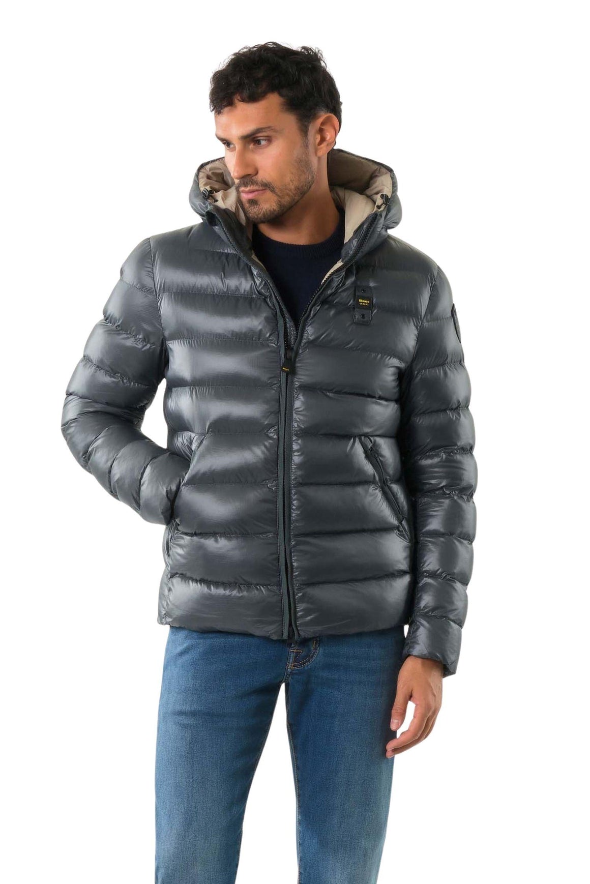  Blauer Piumino Adams Grigio Uomo - 2