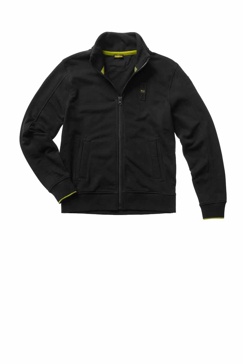  Blauer Felpa Con Zip Nero Uomo - 1