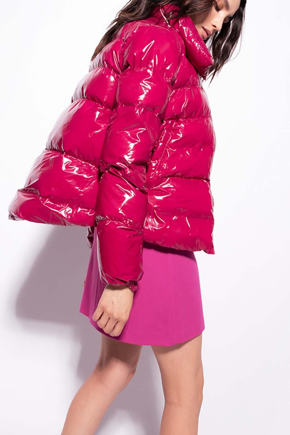  Pinko Caban Crystal Down Jacket Fuchsia Woman - 2