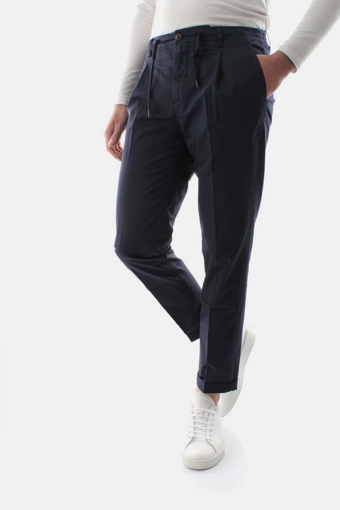  40weft Pantalone Chinos Blu Uomo - 1