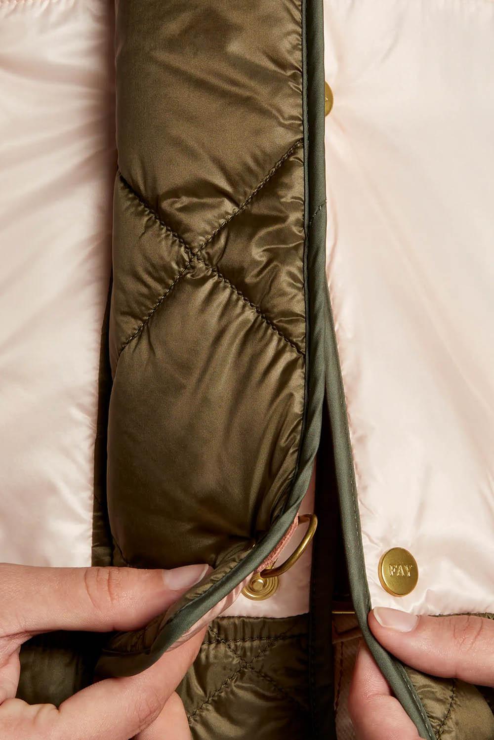  Fay Giacca 3 Ganci Trapuntato Khaki Woman - 4