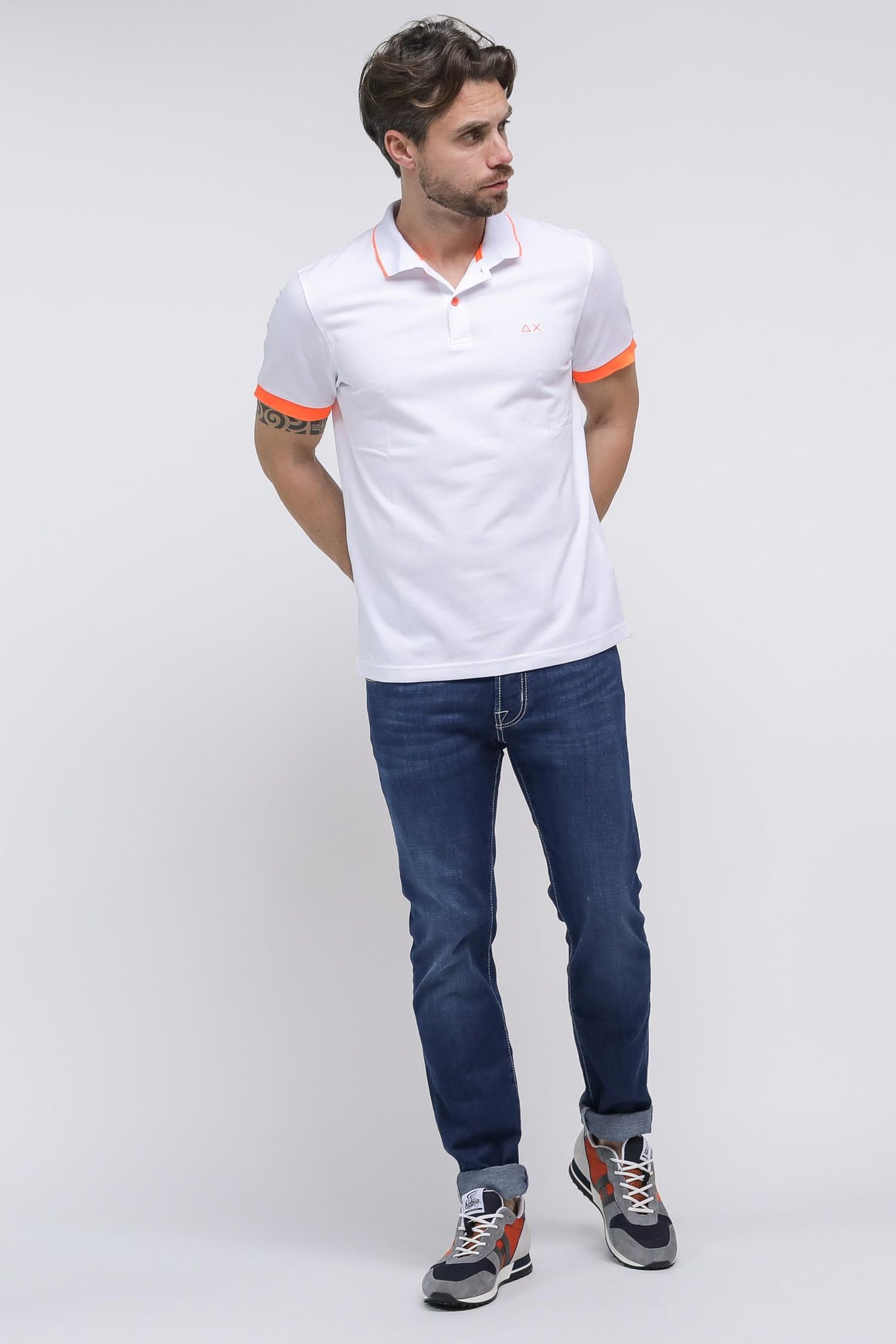  Sun 68 Polo Pique' Bianco Uomo - 5