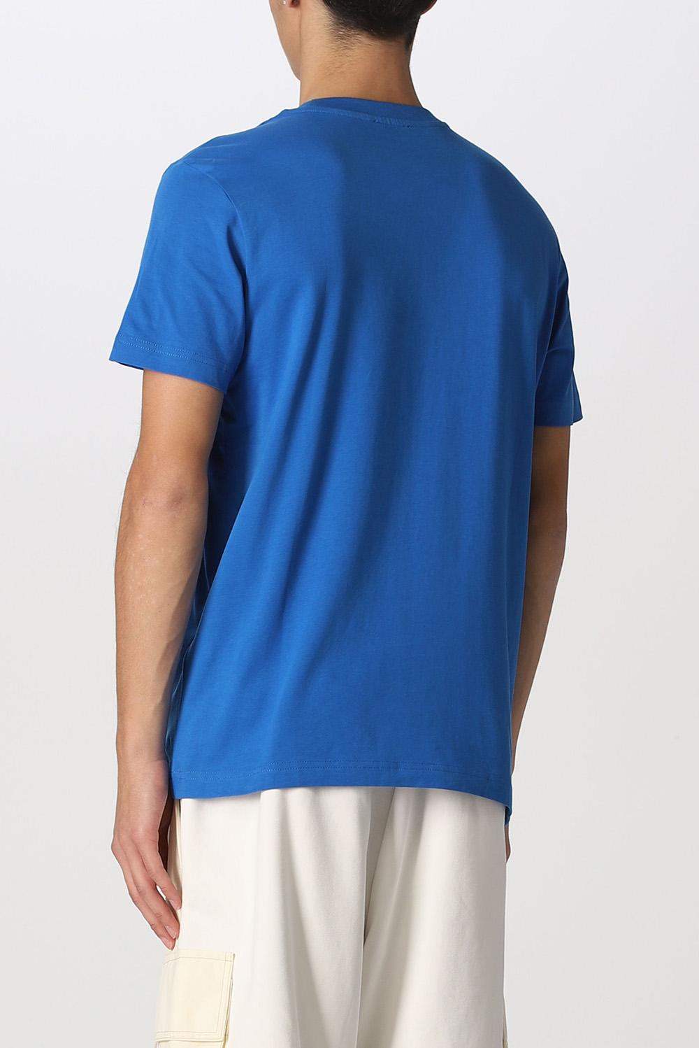  Diesel T-shirt In Cotone Bluette Uomo - 2