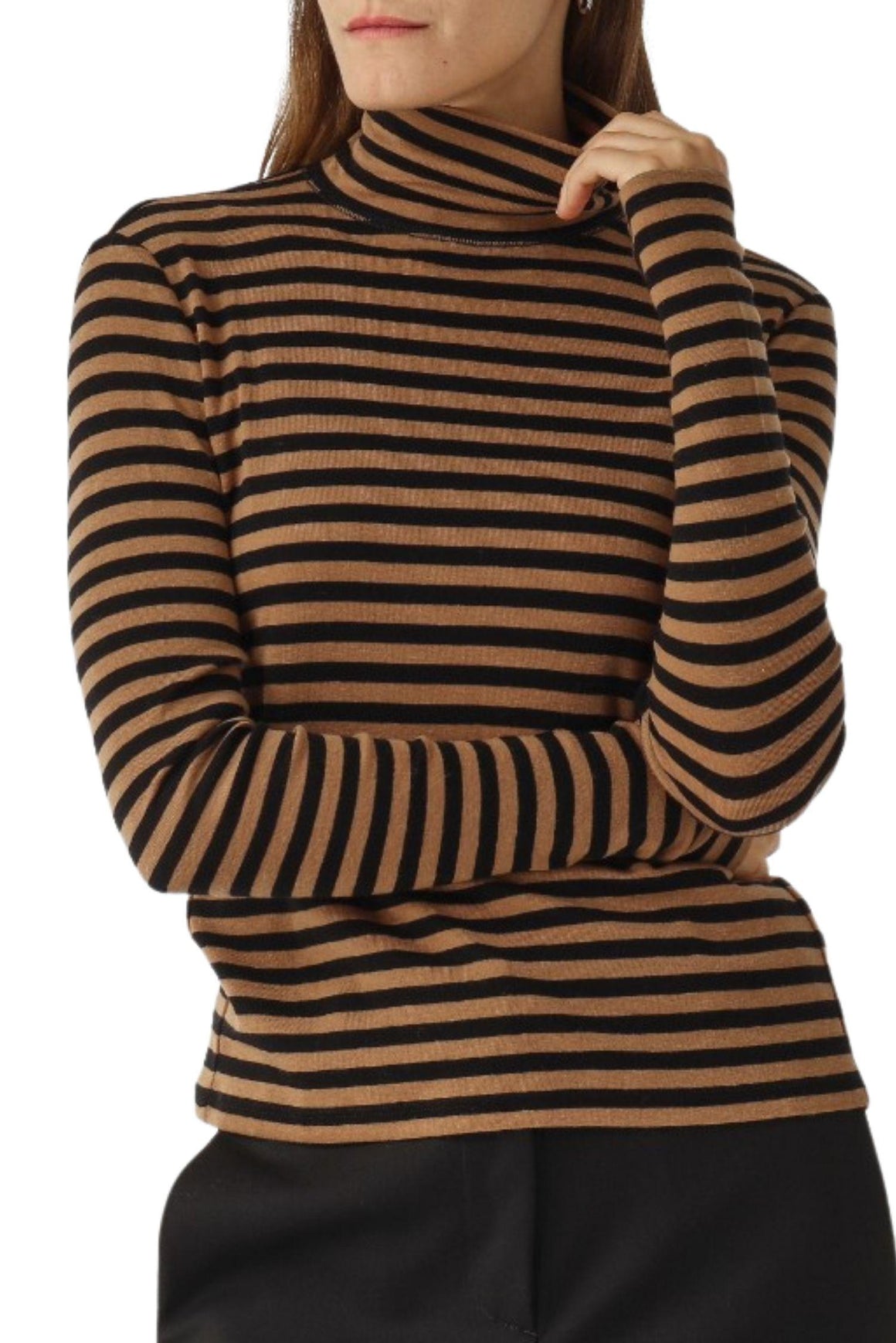  Max Mara Dolcevita Blasy Cammello Nero Woman - 3