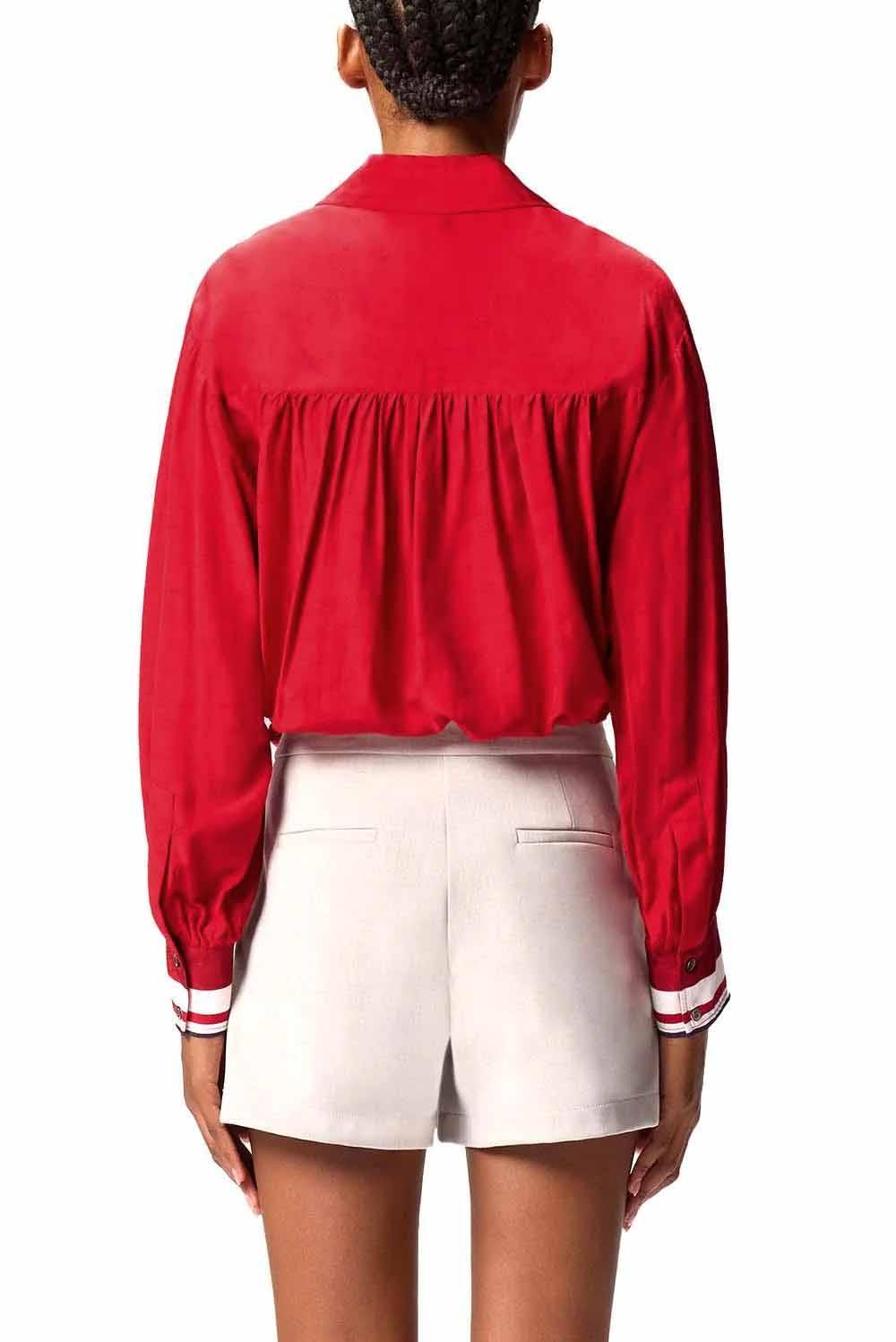  Pinko Camicia Cassata Rosso Salsa Woman - 3