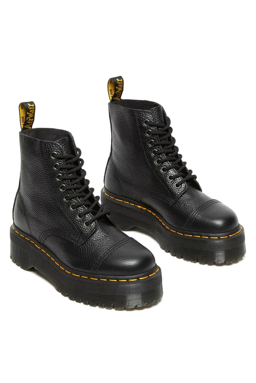  Dr. Martens Anfibio Platform Sinclair Black Milled Nappa Woman - 6