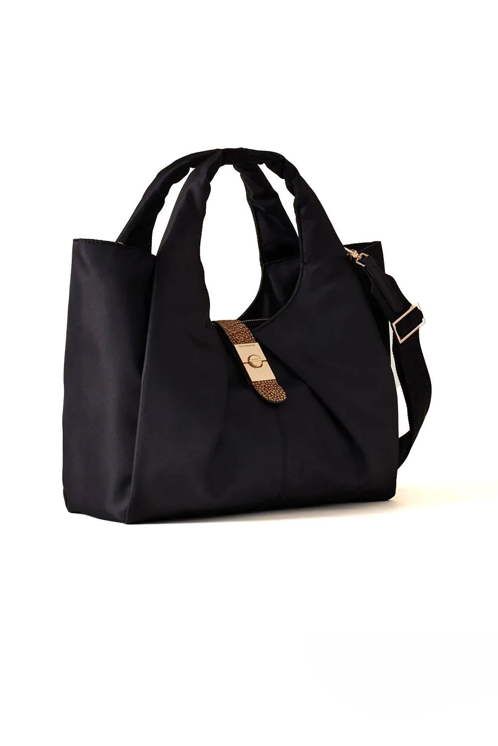  Borbonese Shopper Cortina Medium Nero Woman - 2
