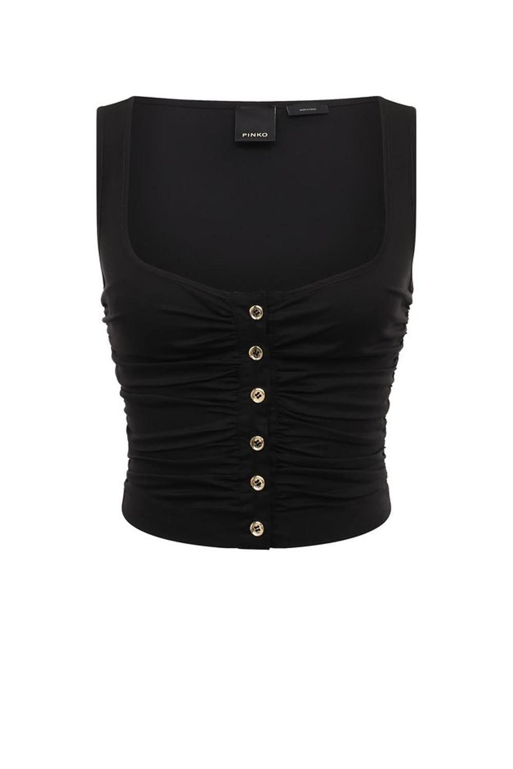  Pinko Top Senza Maniche Nero Woman - 1