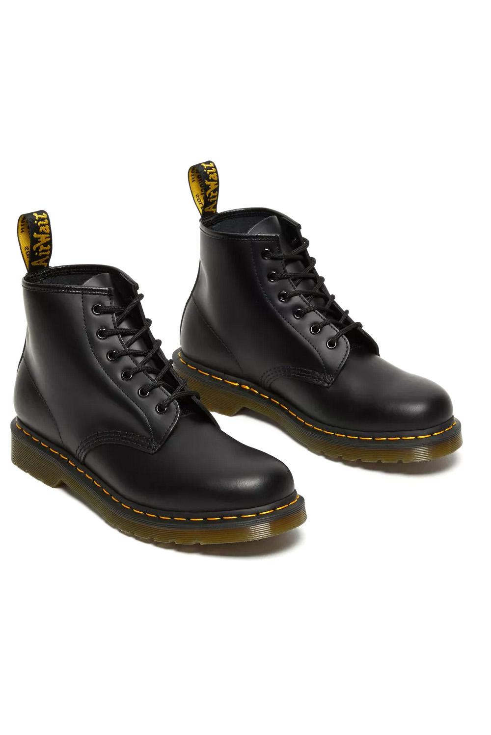  Dr. Martens Anfibio 101 6 Fori Black Smooth Woman - 3