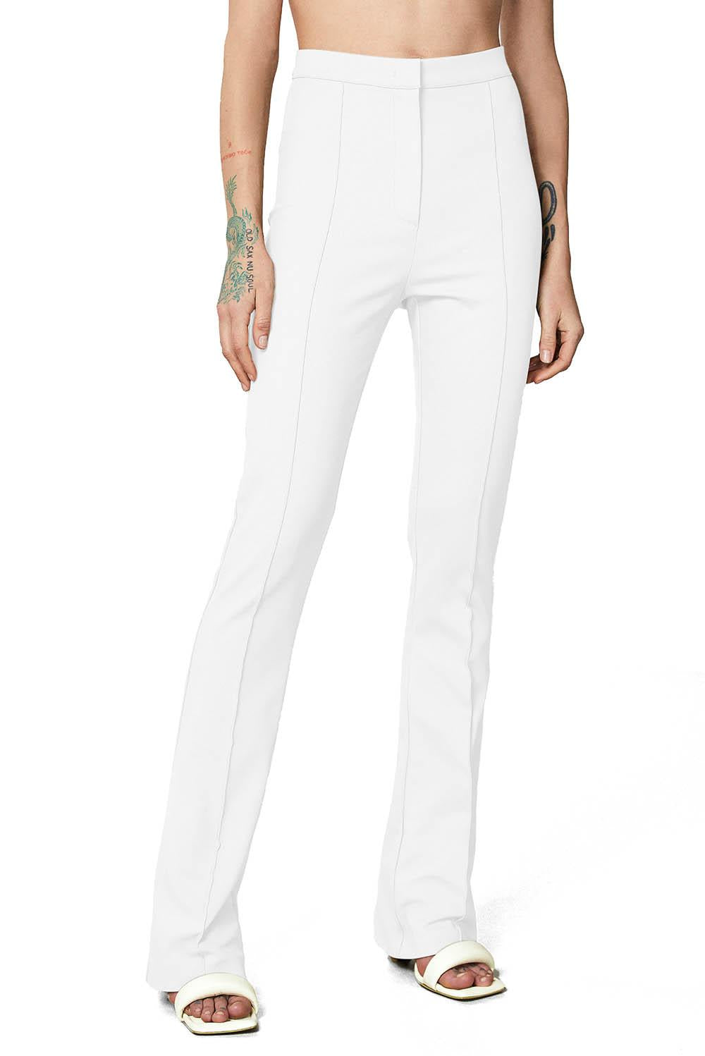  Patrizia Pepe Slim Flare Trousers Bianco Woman - 2