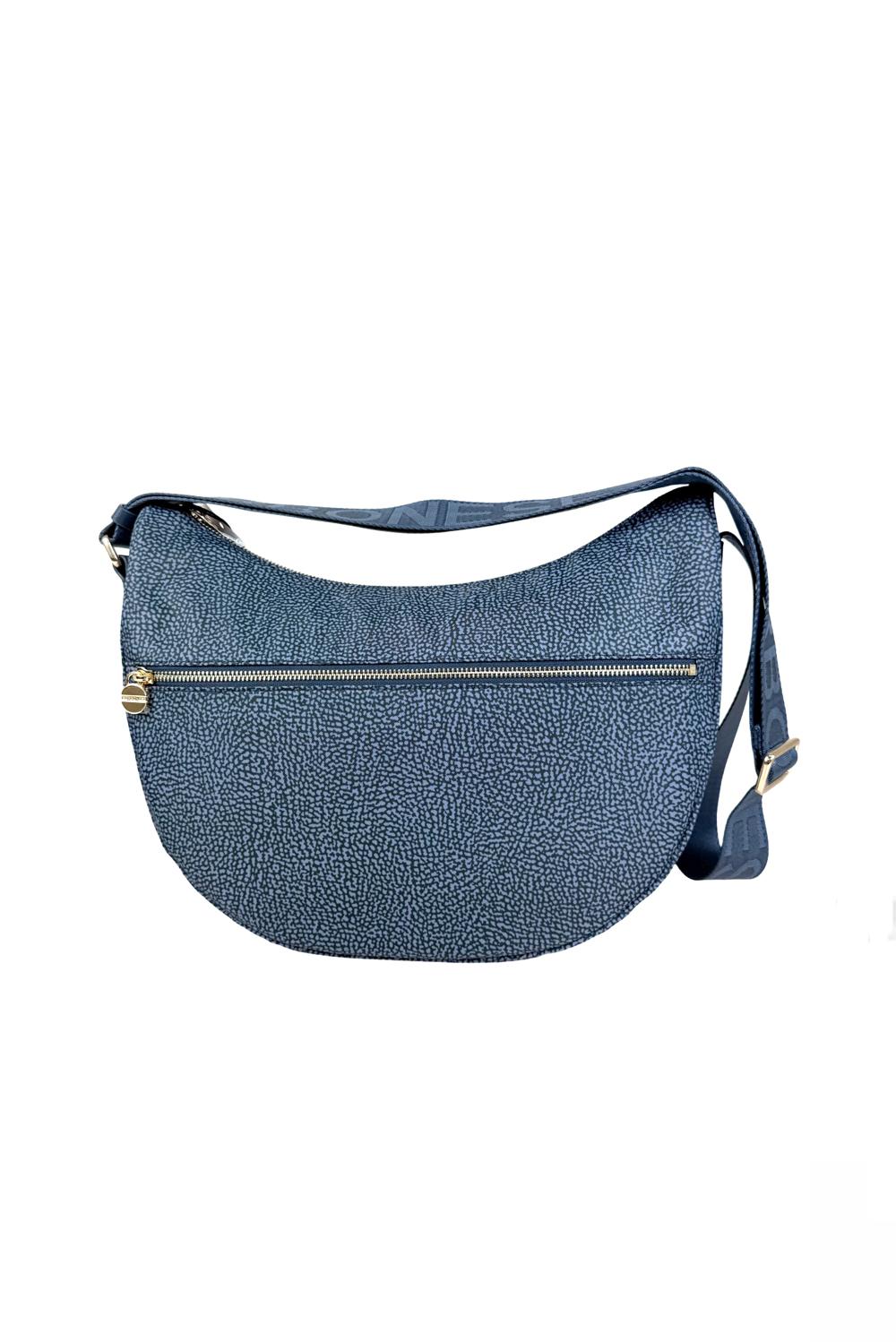  Borbonese Eco Line Luna Bag Middle Blu Lapis Woman - 1
