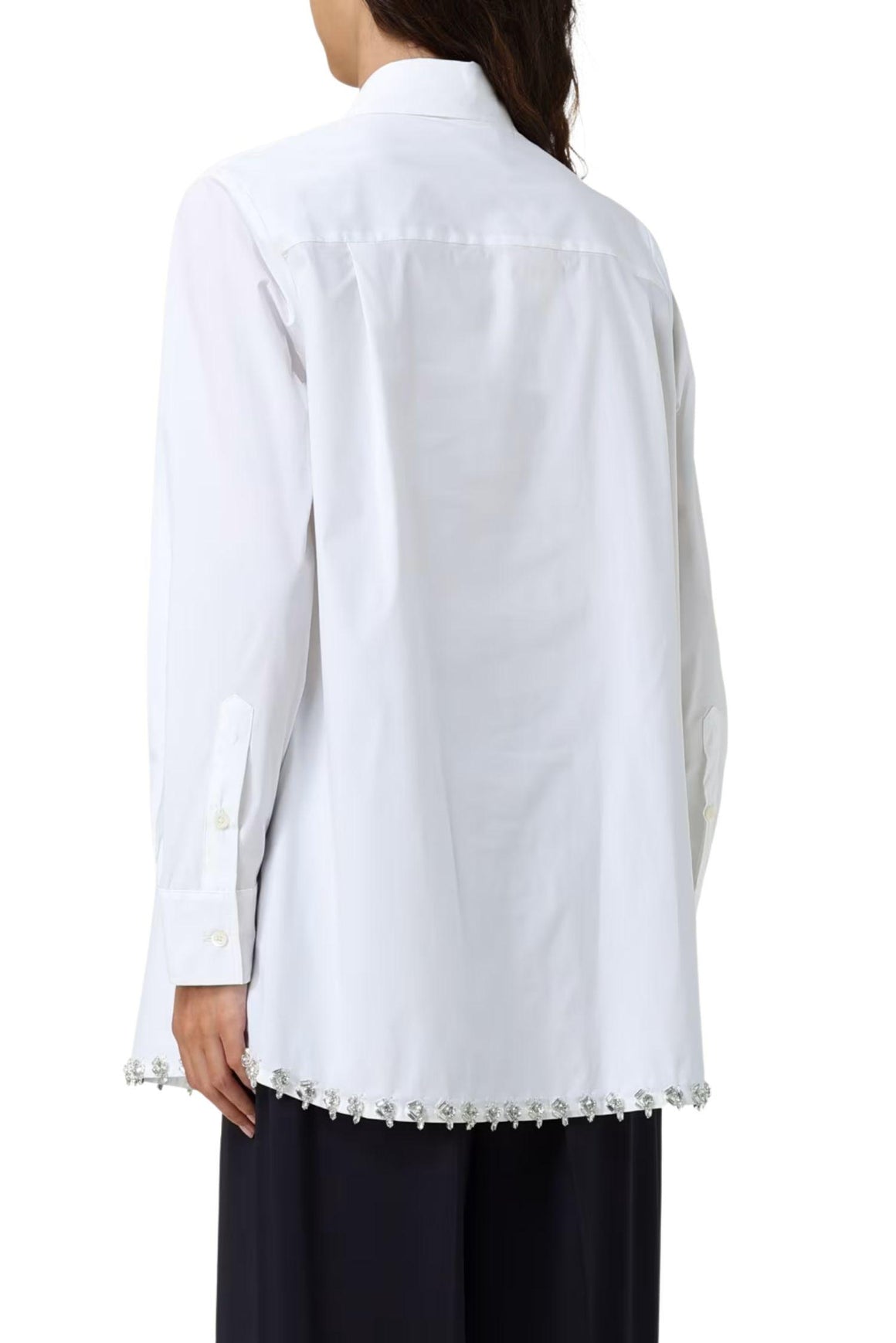  Semicouture Camicia In Cotone Con Applicazioni Bianco Woman - 3