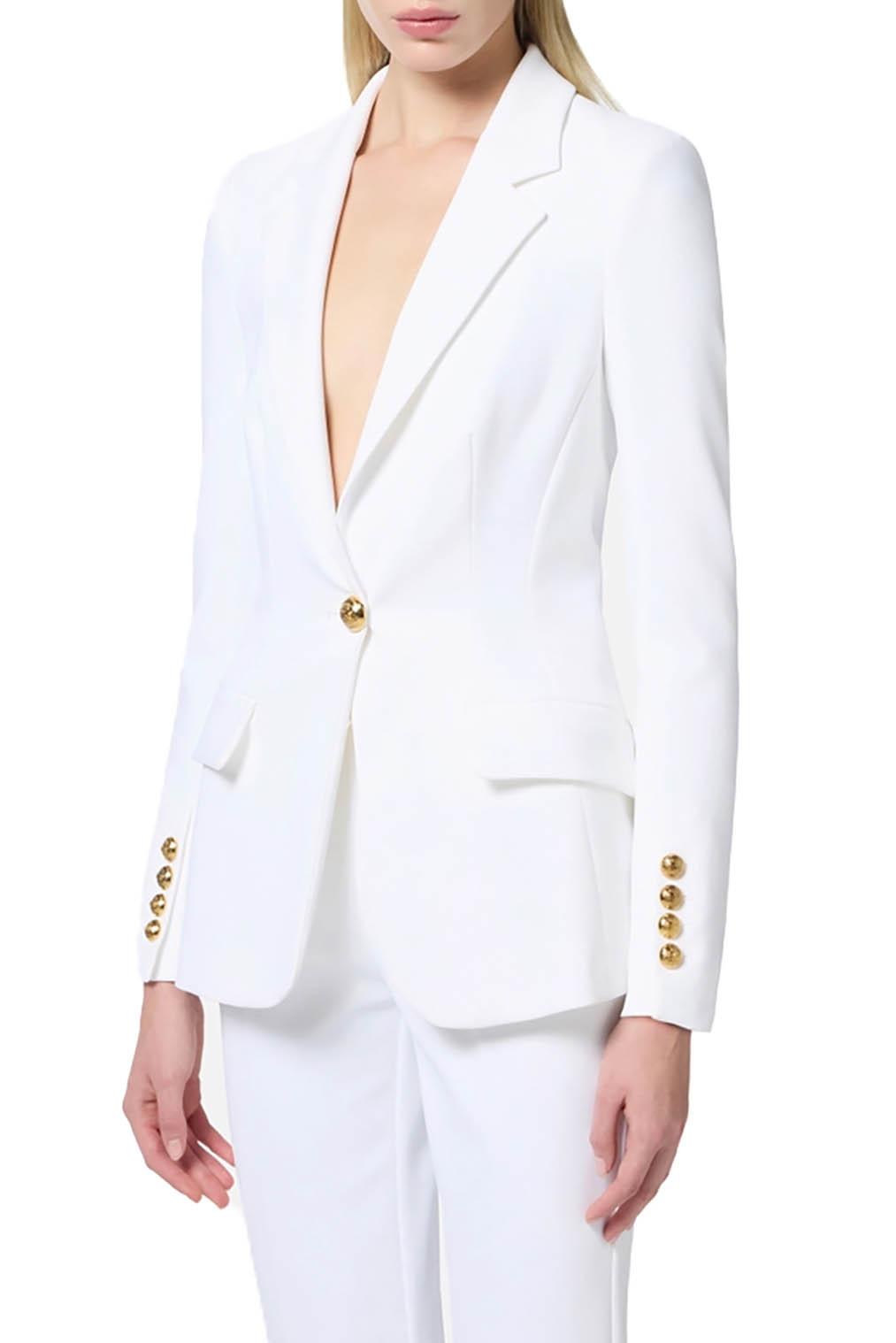  Elisabetta Franchi Tailleur Monopetto Avorio Woman - 3
