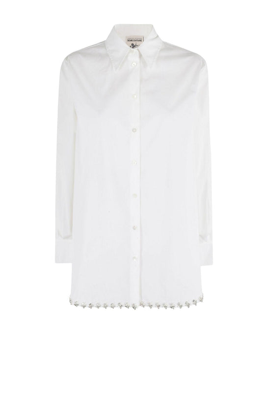 SEMICOUTURE Camicia in cotone con applicazioni