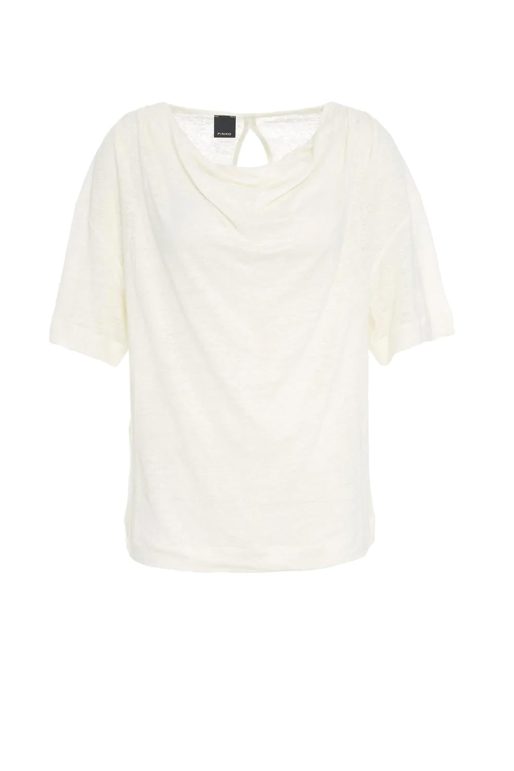  Pinko Top In Lino Bianco Woman - 1