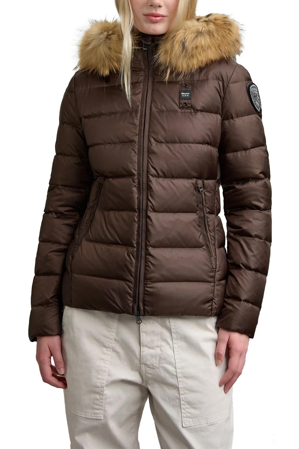  Blauer Piumino Trapuntato Colore Castagna Woman - 2