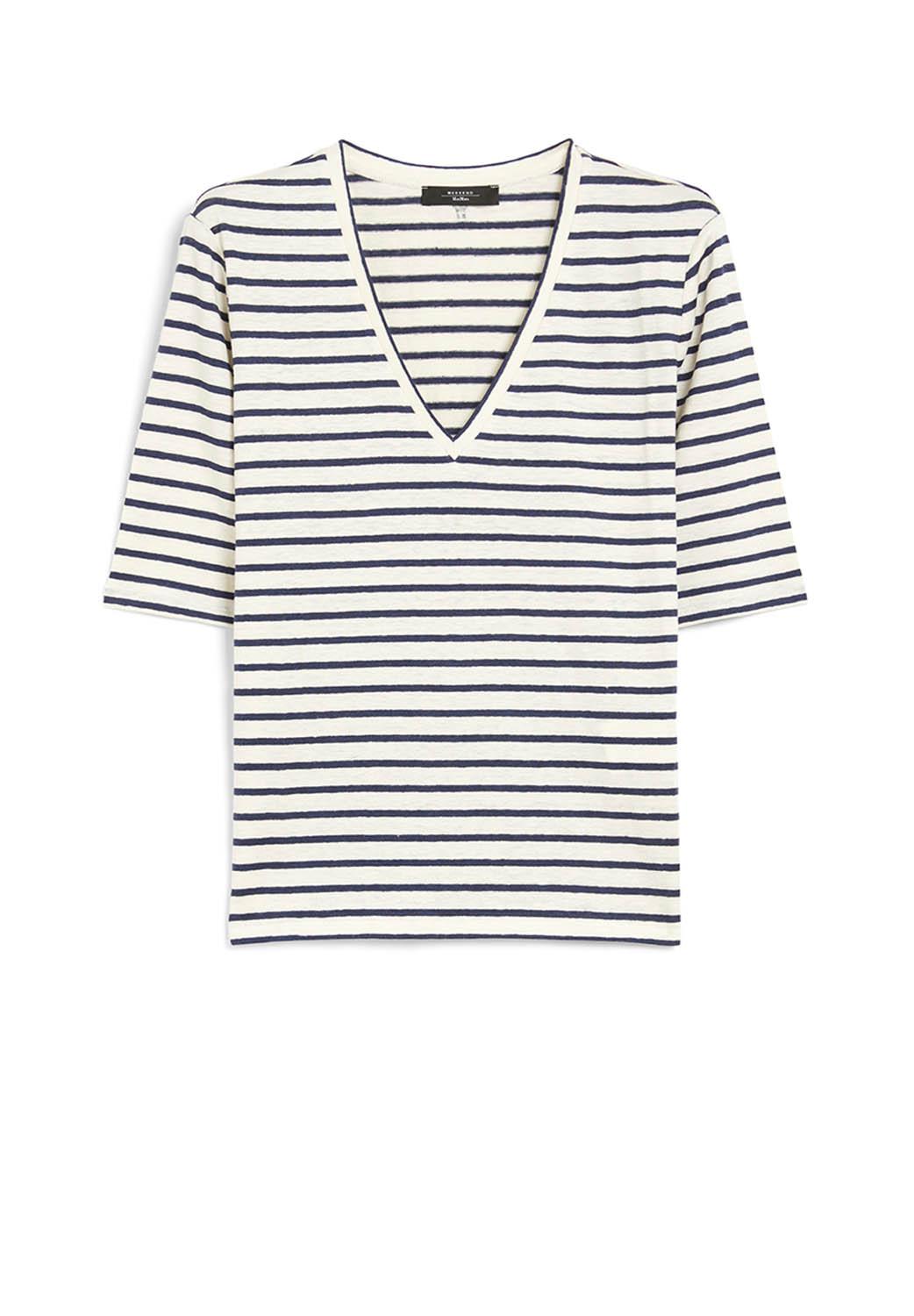  Max Mara T-shirt Lino Opzione Navy Woman - 1