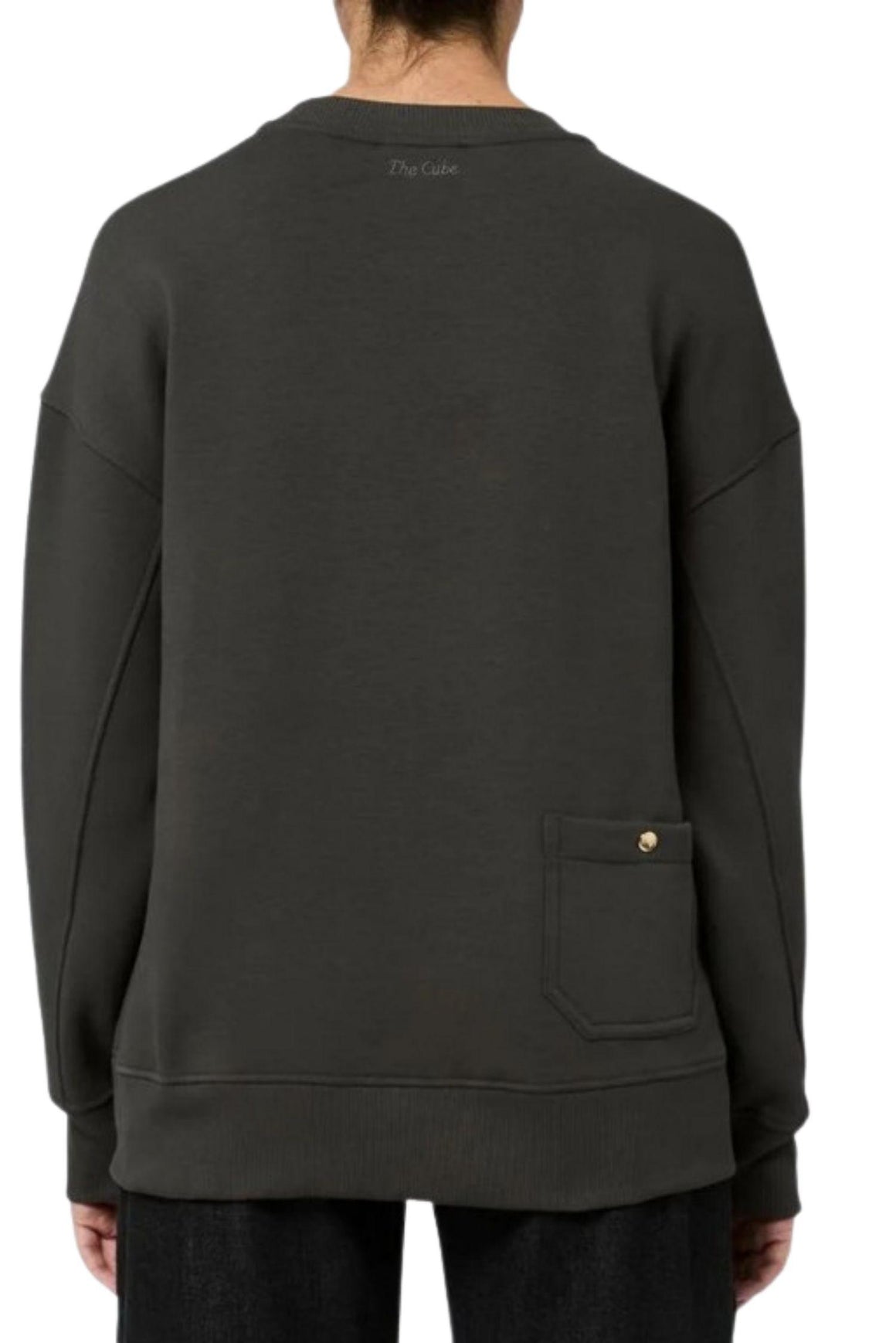  Max Mara Felpa In Cotone Con Logo Monza Verde Woman - 4