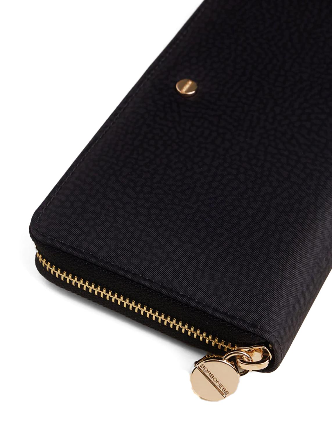  Borbonese Portafoglio Zip Around Black Woman - 3