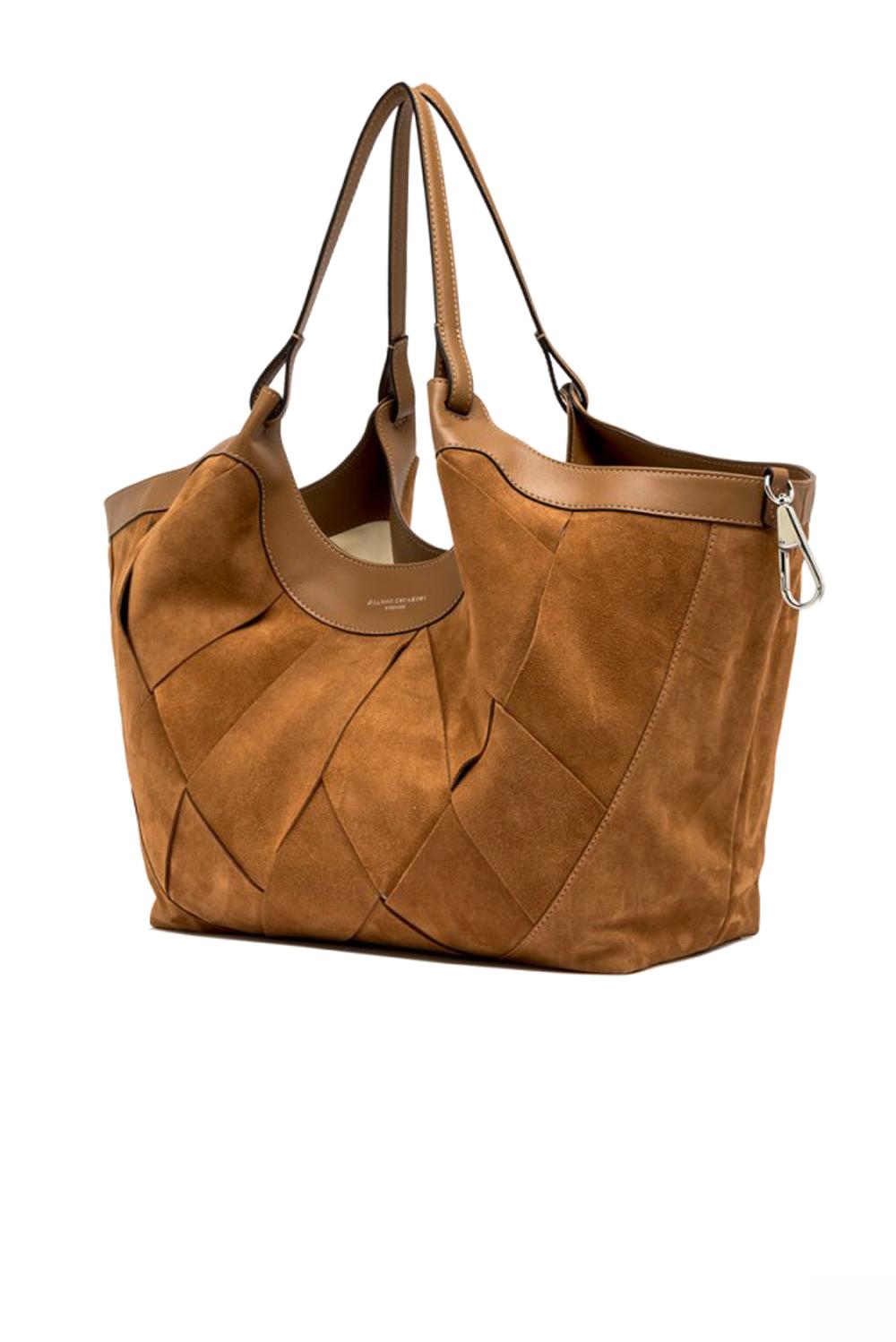  Gianni Chiarini Borsa Dua Suede Maxi Caramel Woman - 2