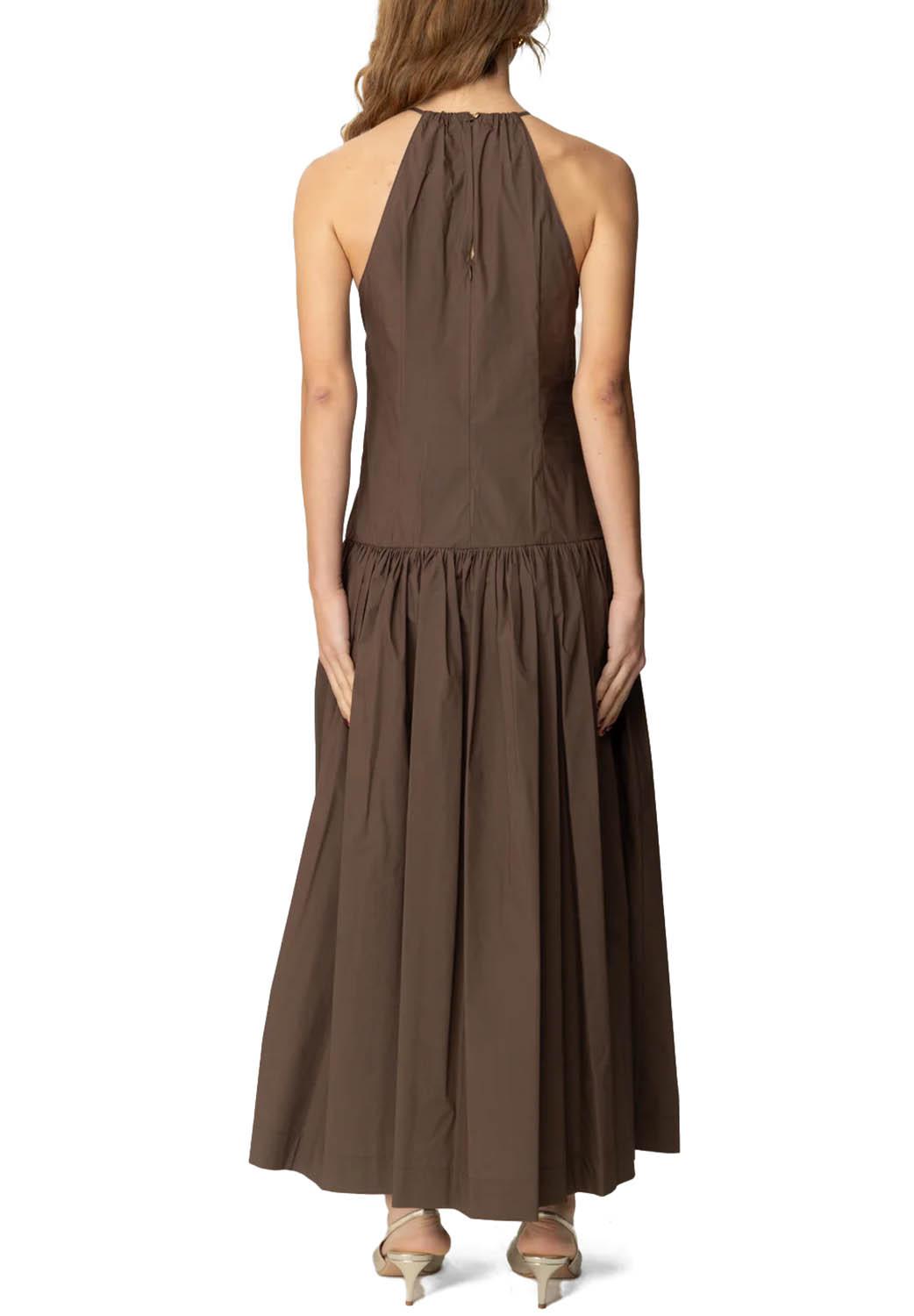 Patrizia Pepe Vestito In Cotone Sensual Brown Woman - 4