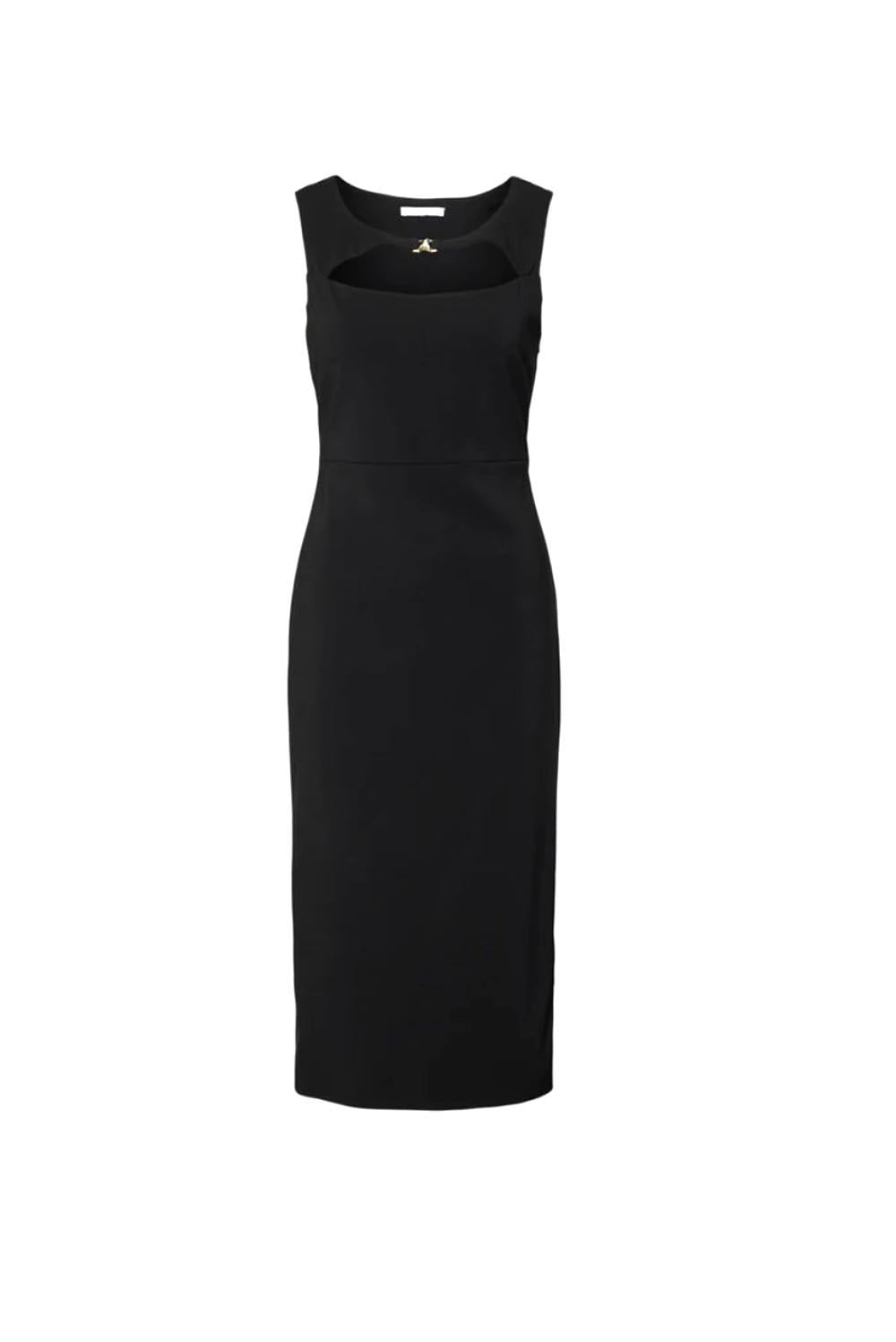  Patrizia Pepe Essential Midi Dress Black Woman - 1