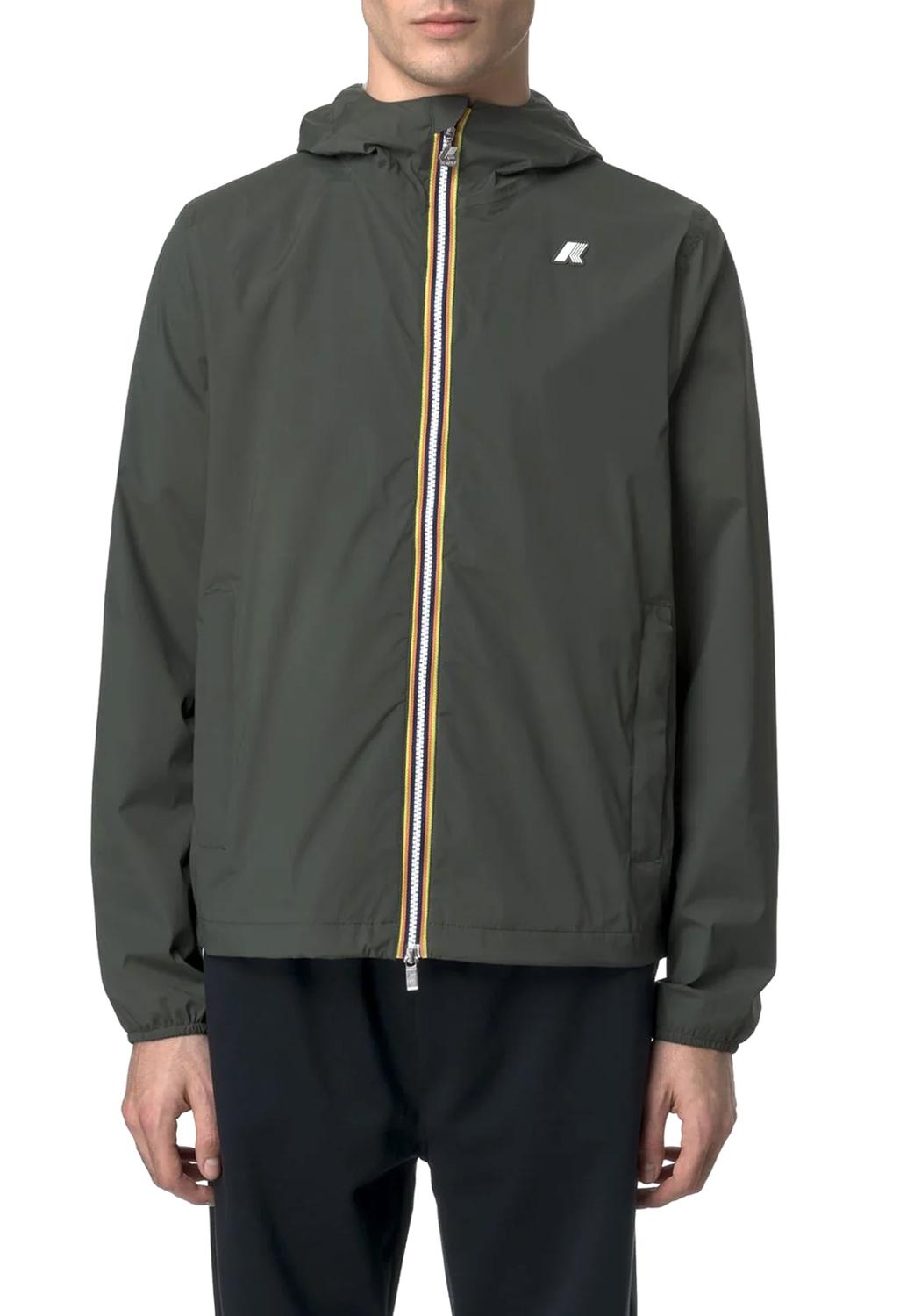  K-way Giacca Jack Stretch Nylon Green - Black Uomo - 2