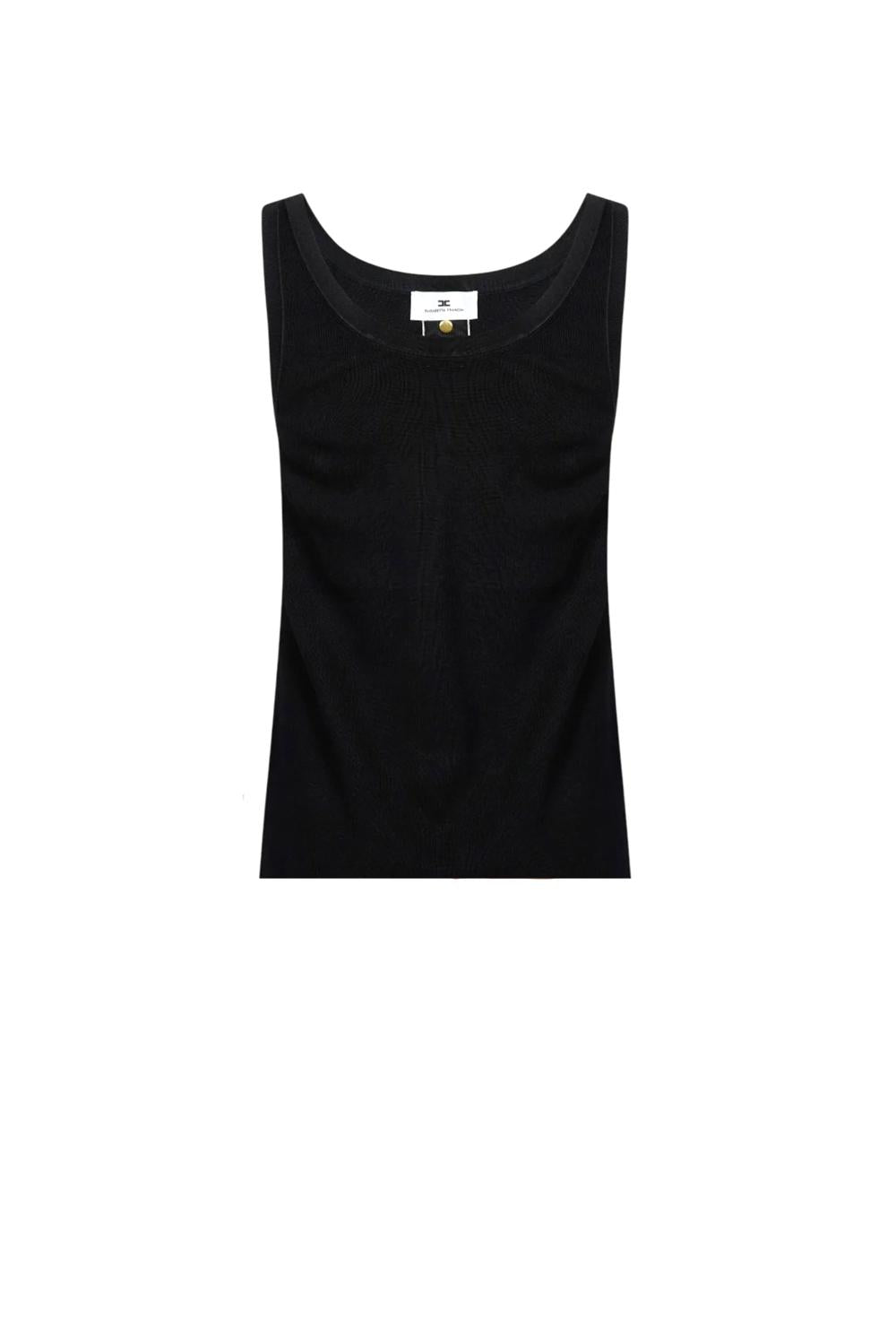  Elisabetta Franchi Top In Maglia Nero Burro Woman - 1