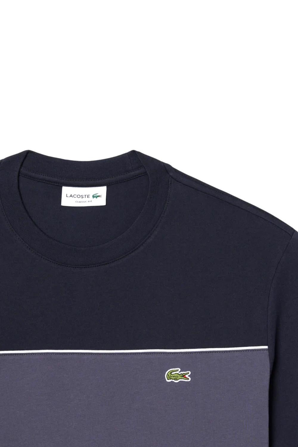  Lacoste T-shirt Cotone Color Block Uomo - 2