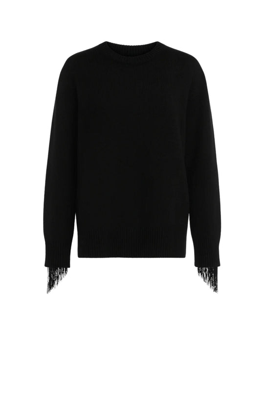 JUCCA Maglia over con frange sulle spalle