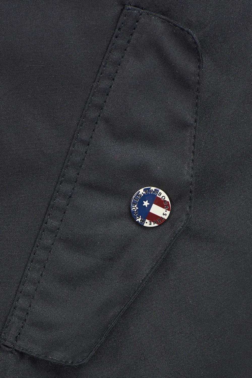  Barbour Merchant Wax Bomber Jacket Black Uomo - 10