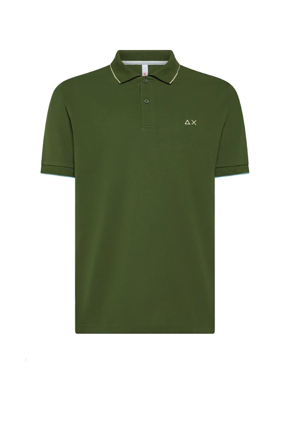  Sun 68 Polo Pique' Verde Scuro Uomo - 1
