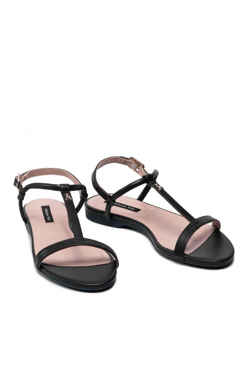  Patrizia Pepe Sandalo Flat Nero Woman - 2