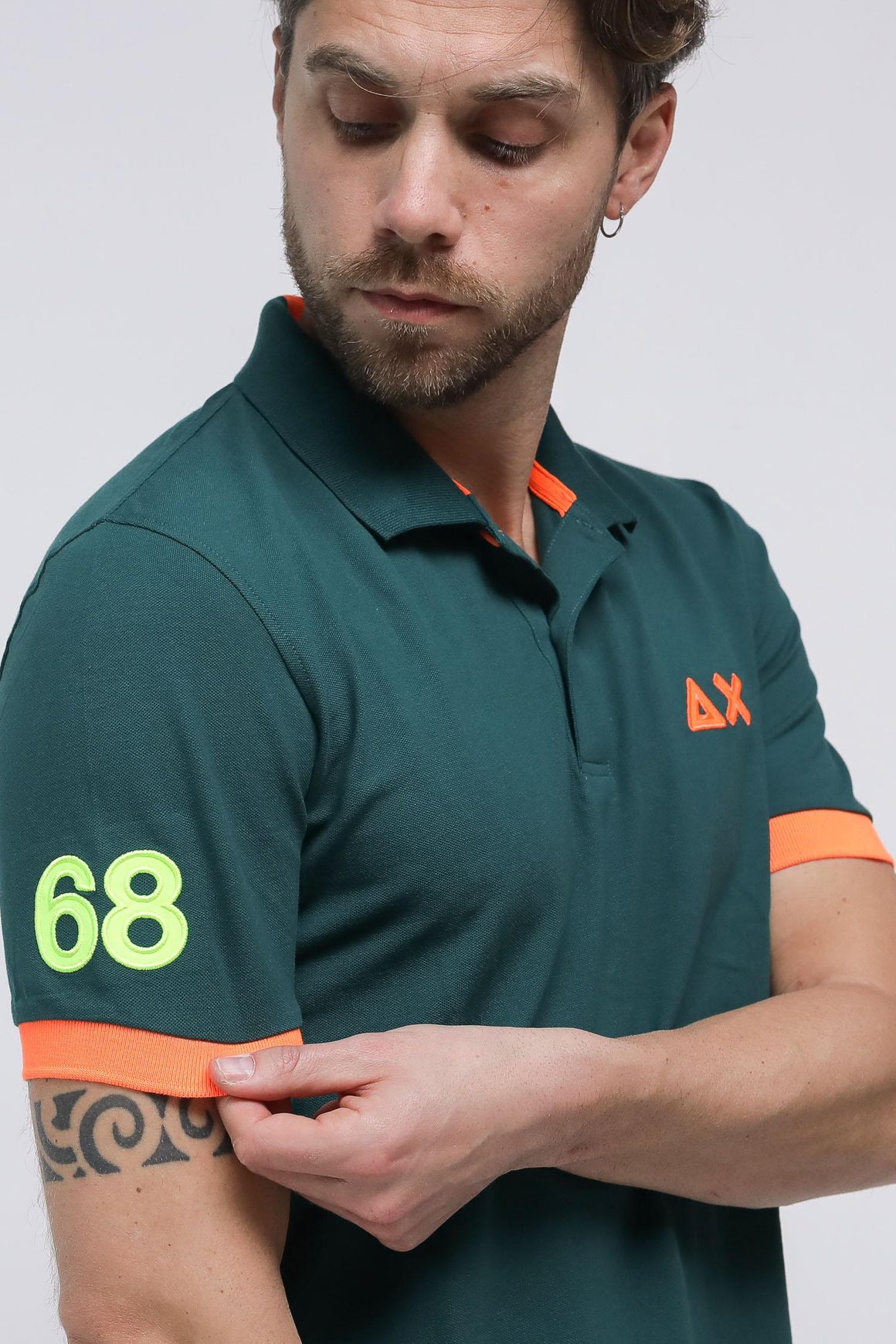  Sun 68 Polo Pique' Verde Uomo - 7