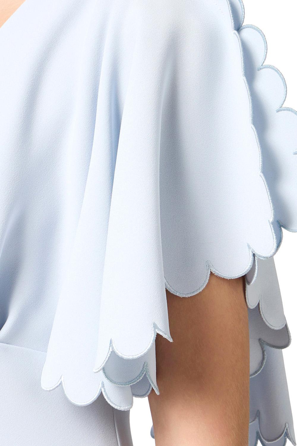  Elisabetta Franchi Abito In Crêpe Sky Blue Woman - 5