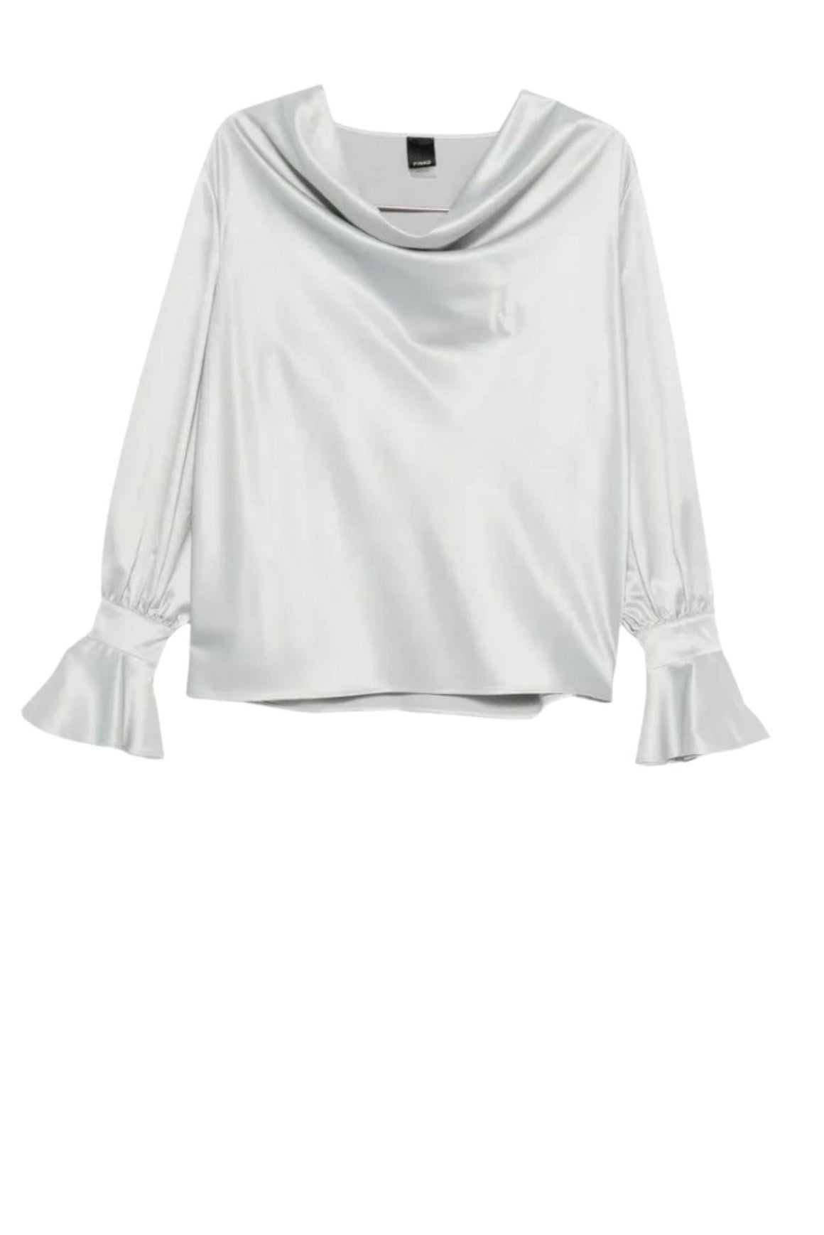  Pinko Blusa Morbida In Satin Grigio Woman - 1