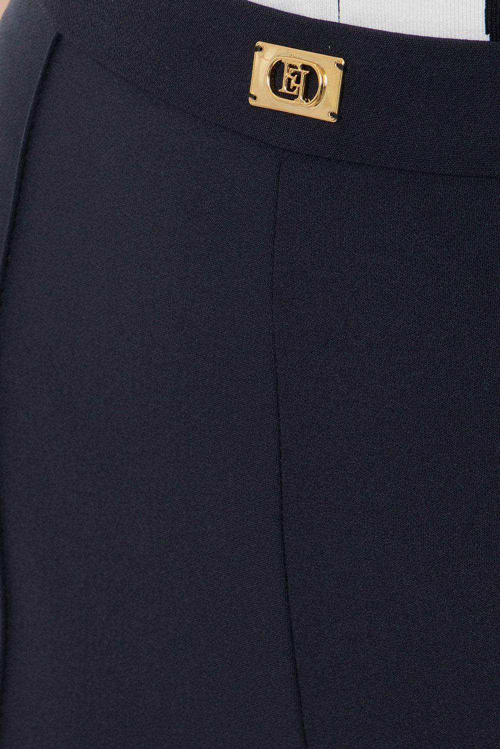  Elisabetta Franchi Pantaloni A Zampa Nero Woman - 4