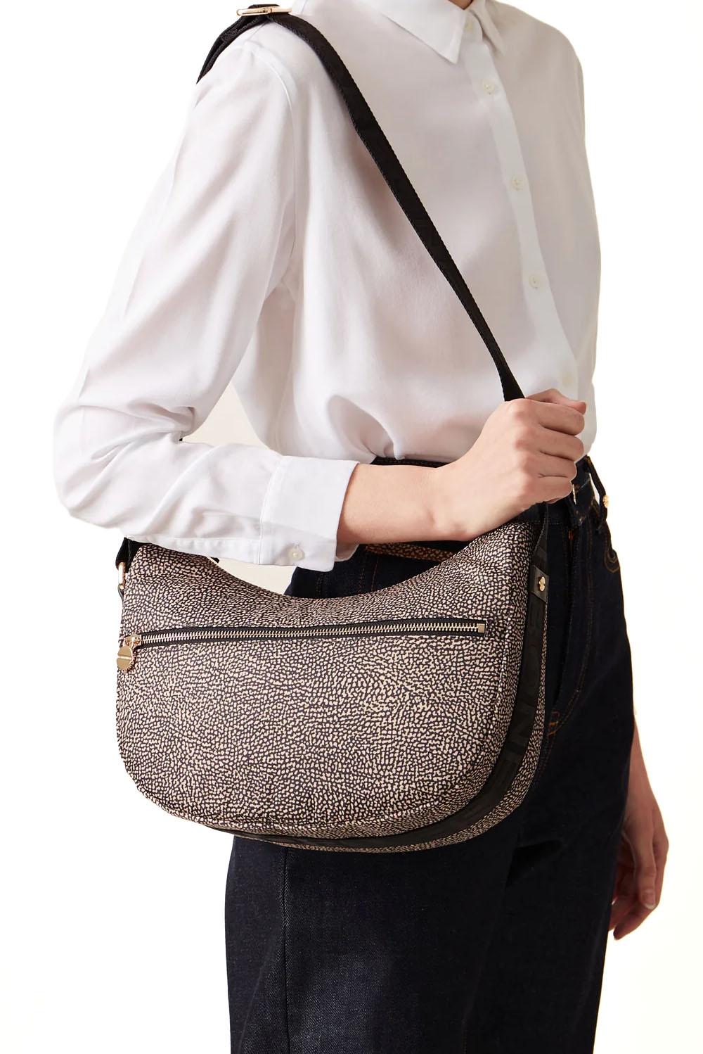  Borbonese Eco Line Luna Bag Small Op Natural Woman - 3