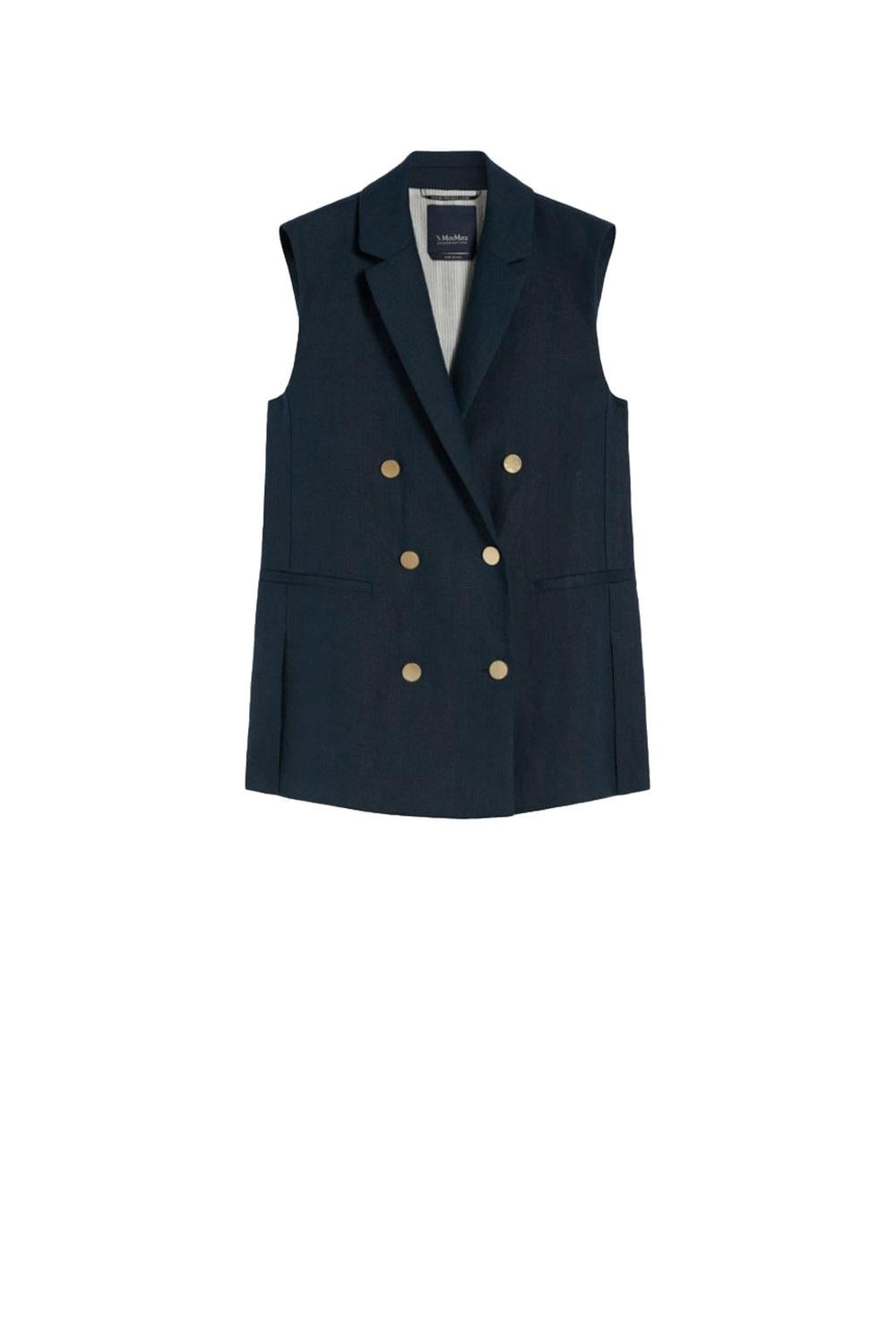  Max Mara Gilet Smmbird Blu Woman - 1
