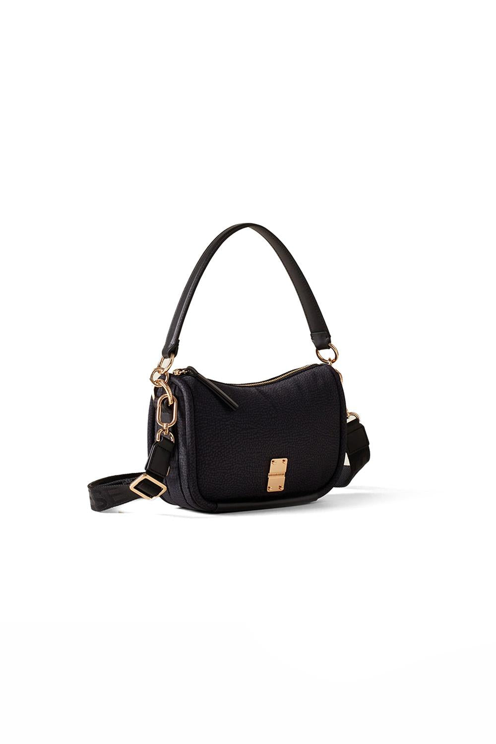  Borbonese Cahier Hobo Small Nero Woman - 2