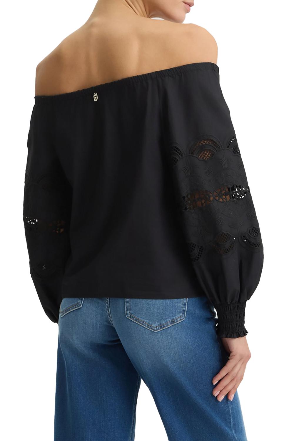  Liu Jo Blusa Con Ricami Nero Woman - 3