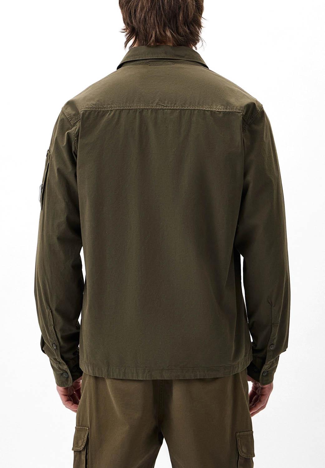  Cp Company Organic Gabardine Full Zip Vintage Khaki Uomo - 3