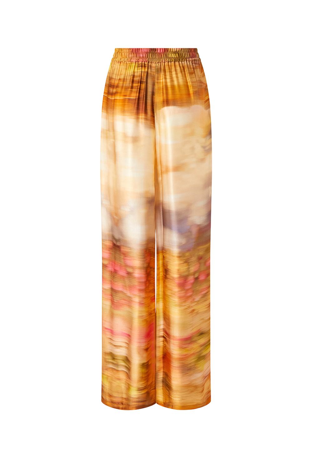  Pinko Pantaloni Ampi Purple Rain Multi Woman - 2