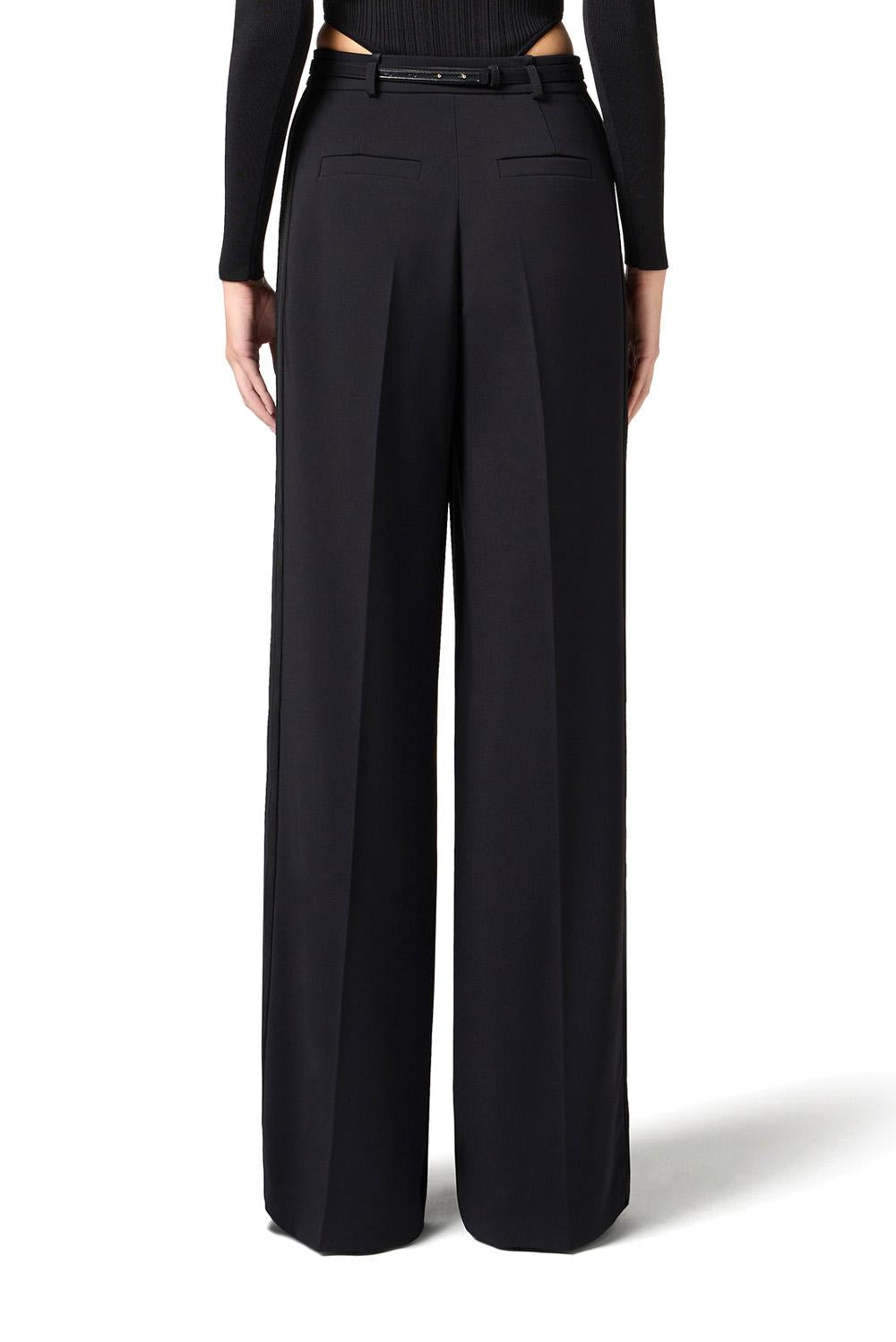  Elisabetta Franchi Pantaloni In Crêpe Nero Woman - 3