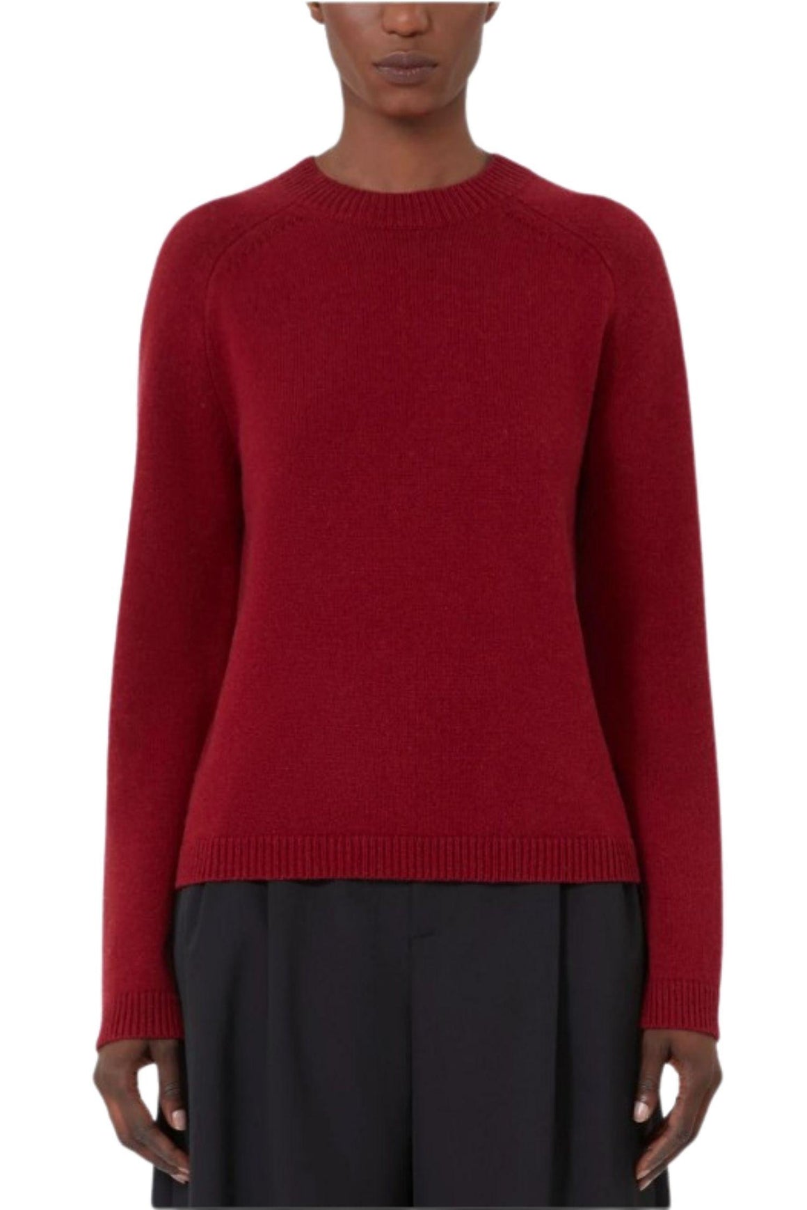  Max Mara Maglione Damasco Lana Cashmere Rosso Woman - 2