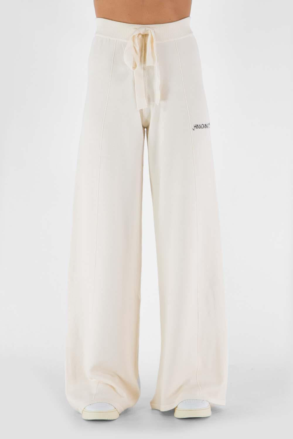 HNW475BIANCO BURRO: Pantaloni a Gamba Dritta