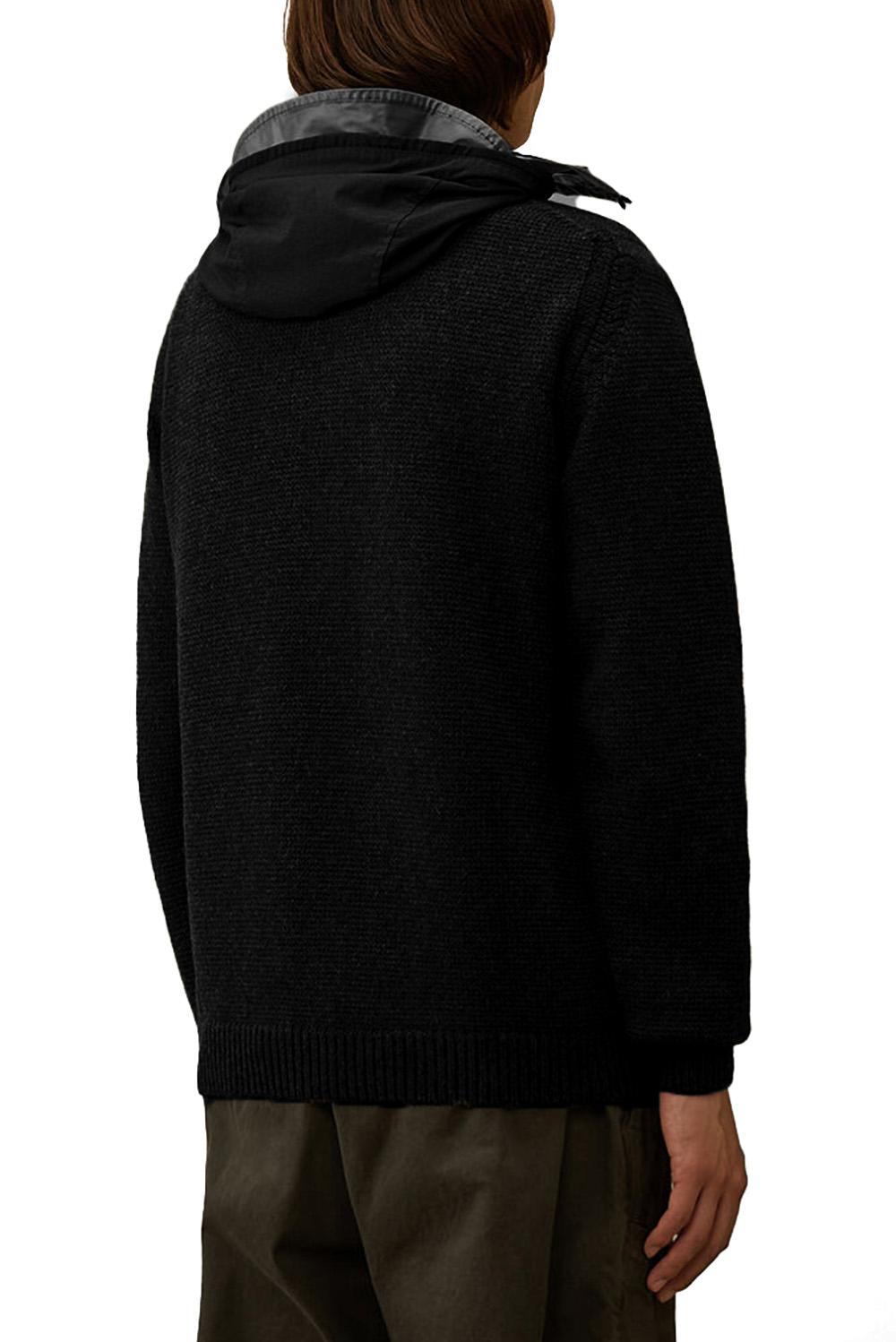  Cp Company Cardigan Explorer Black Uomo - 3