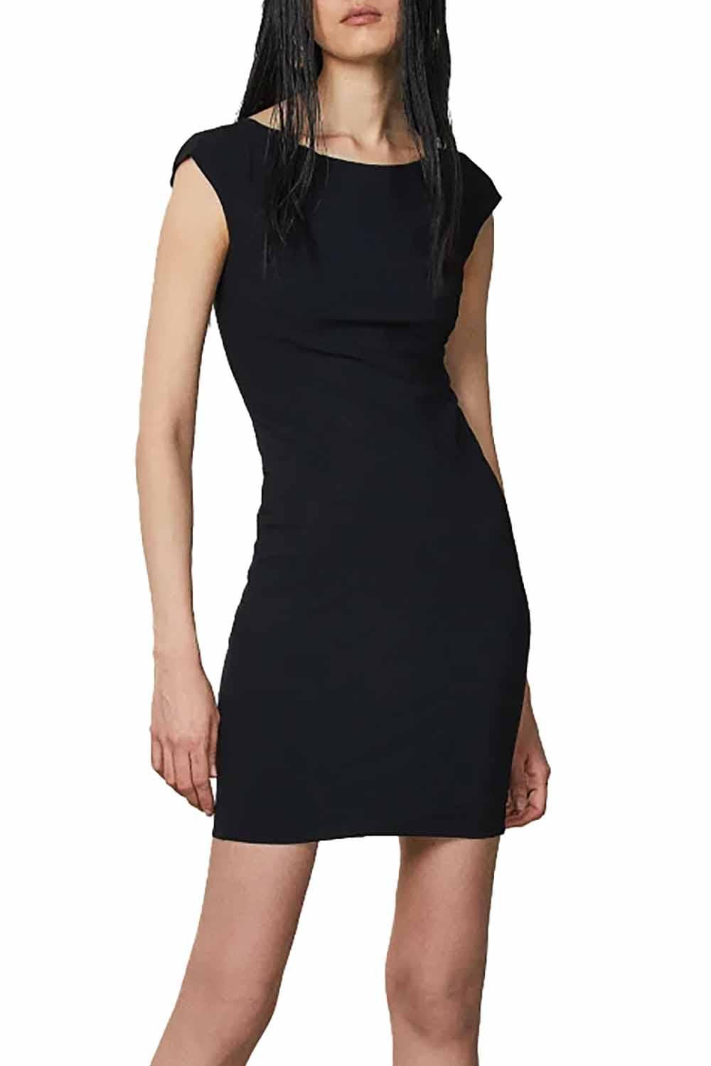  Patrizia Pepe Short Sheath Dress Nero Woman - 2