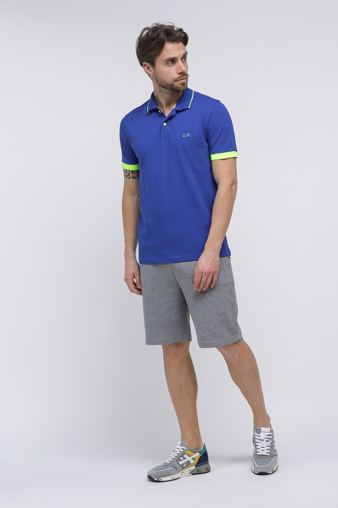  Sun 68 Polo Pique' Royal Uomo - 5